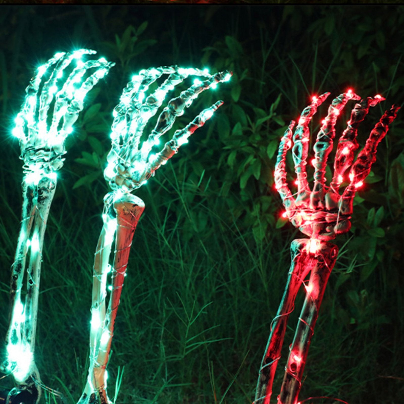 Halloween Decorations Lighted Skeleton Arm Stakes