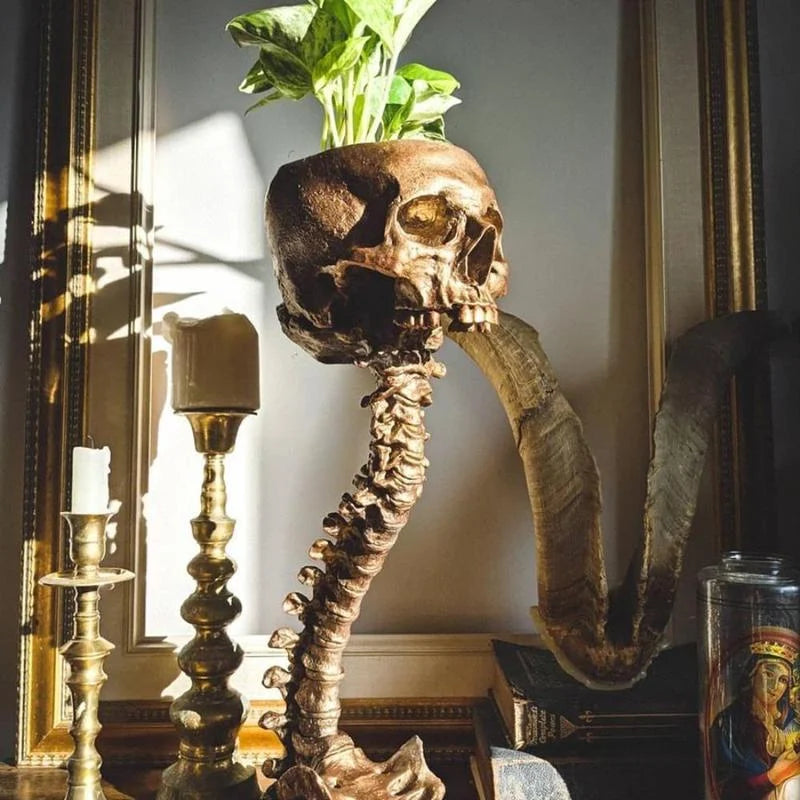 🔥Spinal skull Flower Pot🎃