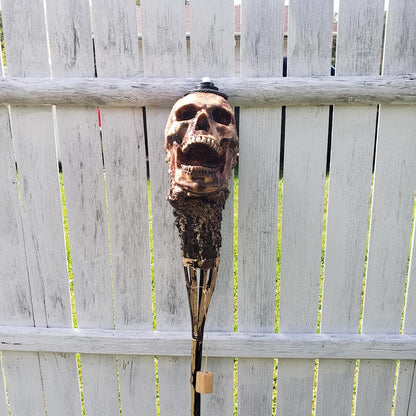 💀Handmade Skull Tiki Torch