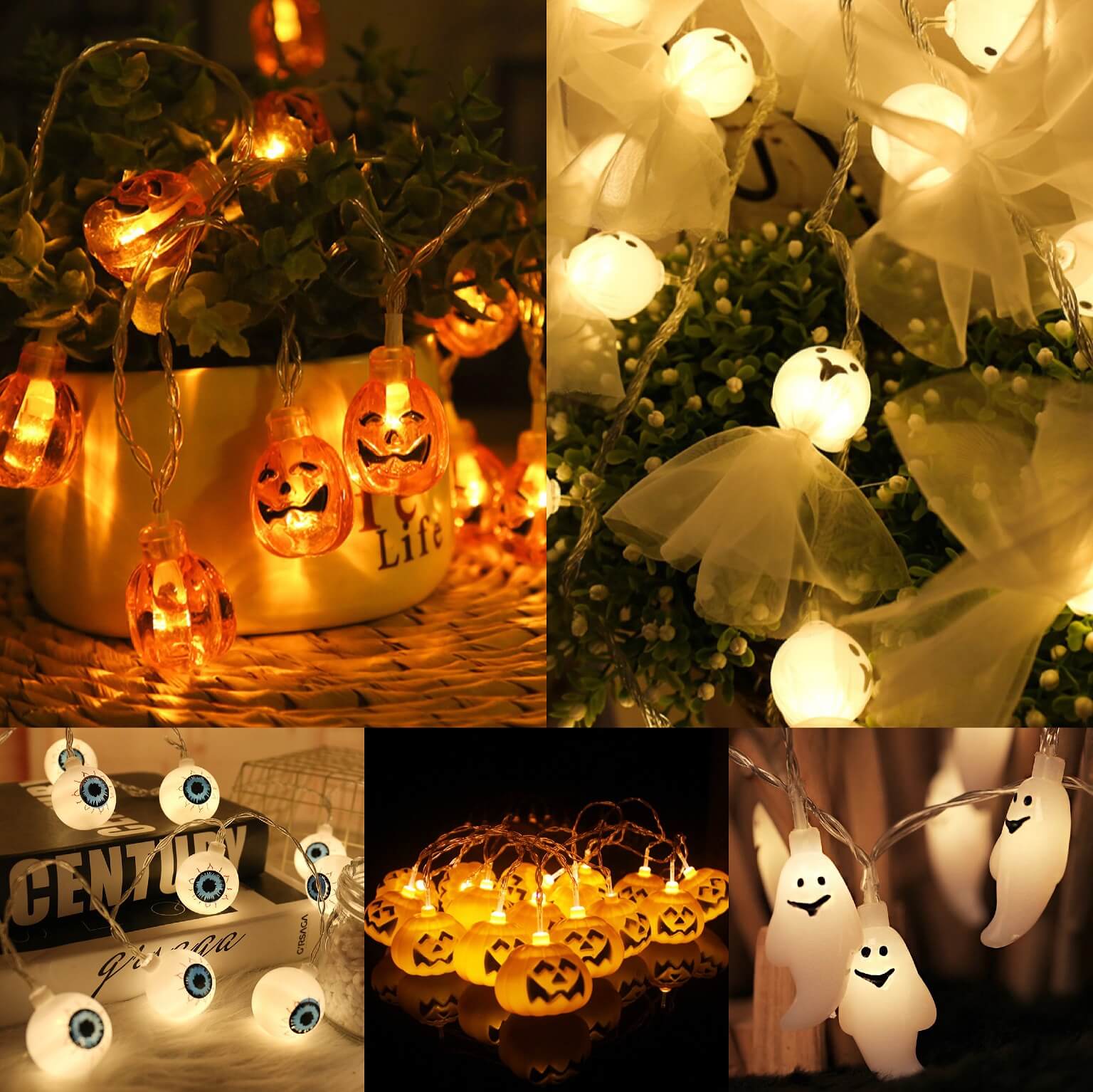 Halloween led ghost hand light string