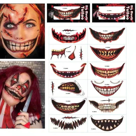 Halloween prank makeup temporary tattoo