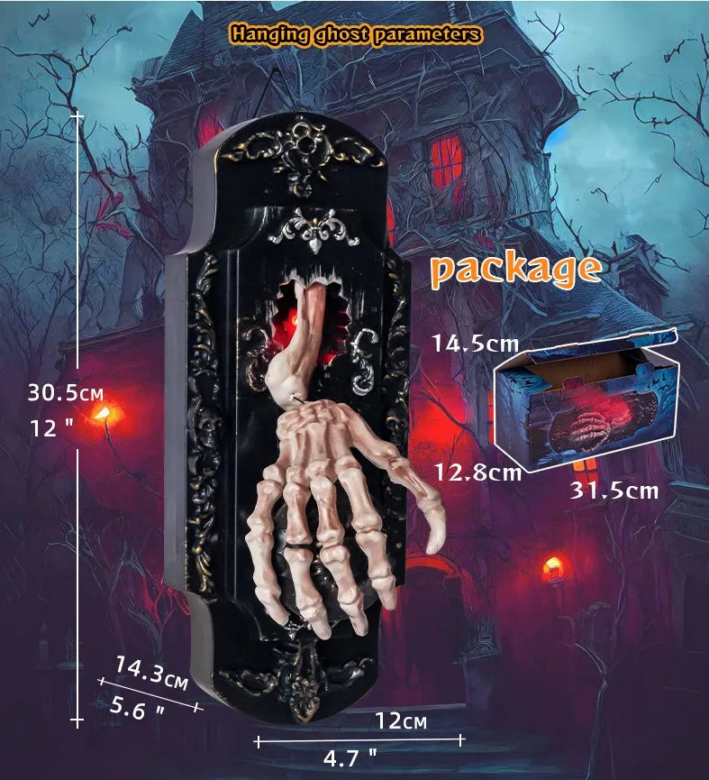 🔥Last Day Promotion 50% OFF-Halloween Decorated Hand Bone Doorbell With Spooky Sounds