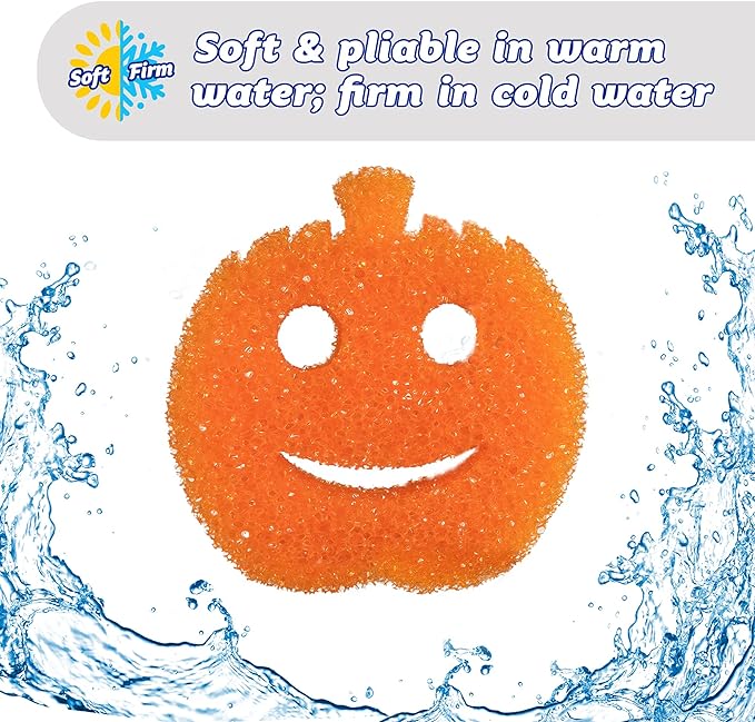 Halloween Non Scratch Multi-Use Scrubbing Cleaning Sponges (👻Set of 3 pcs 👻)