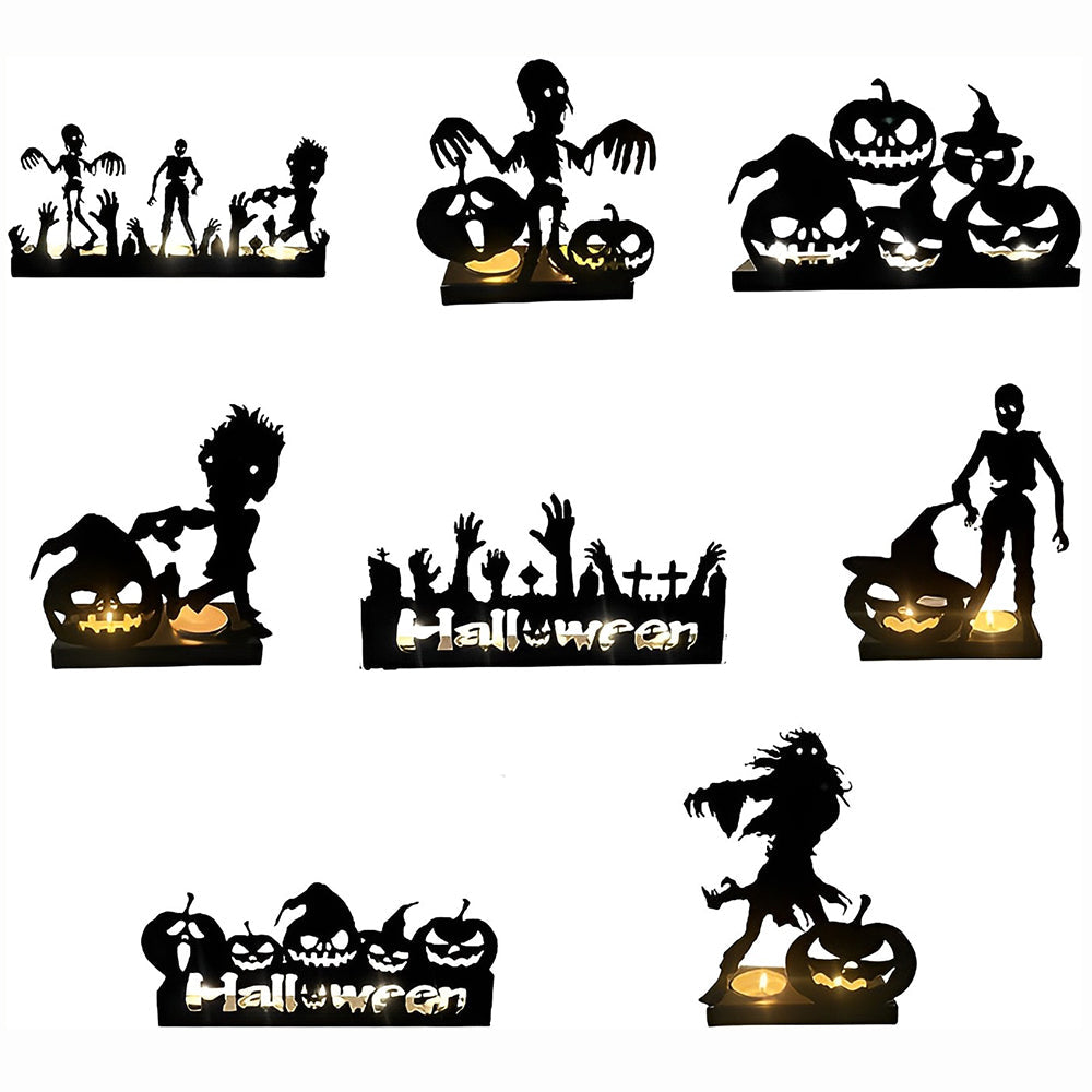 Halloween Shadow Candle Holder, Perfect for Holiday Parties