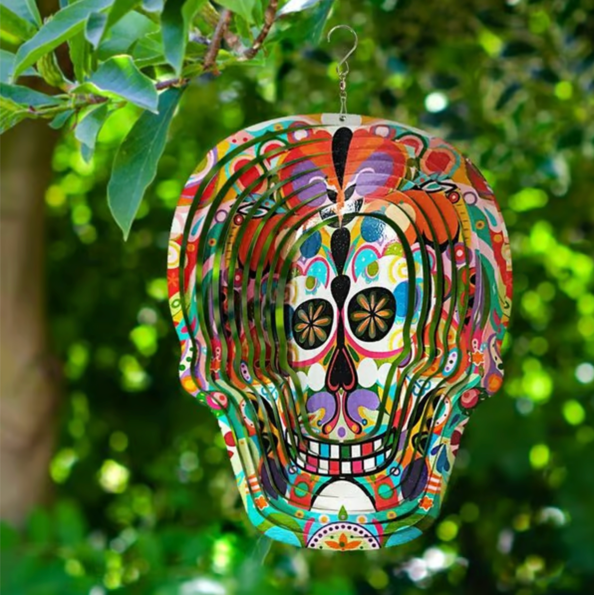 Sugar Skull Wind Spinner