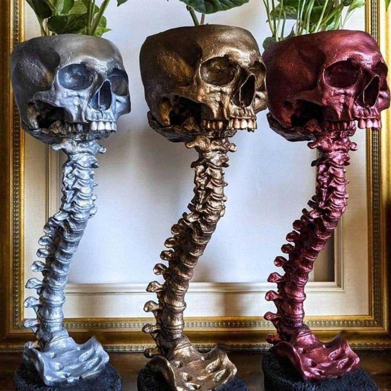 🔥Spinal skull Flower Pot🎃