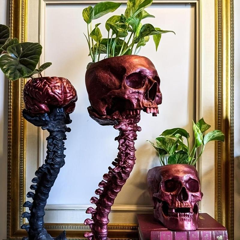 🔥Spinal skull Flower Pot🎃