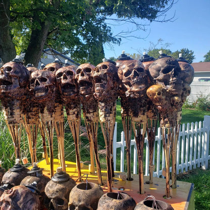 💀Handmade Skull Tiki Torch