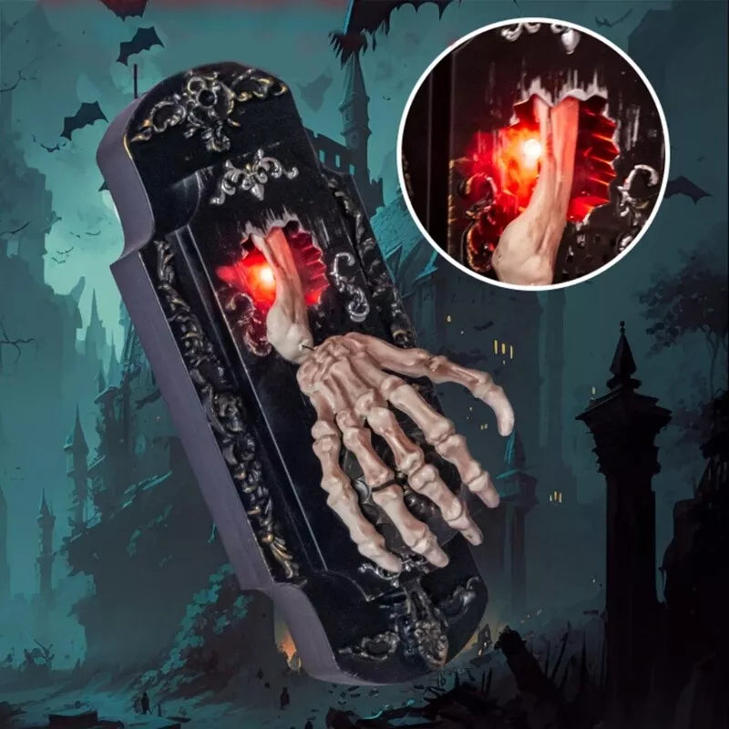 🔥Last Day Promotion 50% OFF-Halloween Decorated Hand Bone Doorbell With Spooky Sounds