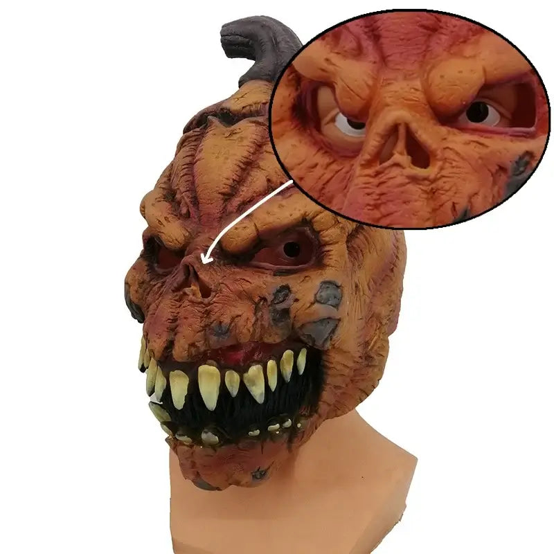 PumpkMask™ Full Head Pumpkin Mask with Movable Jaw