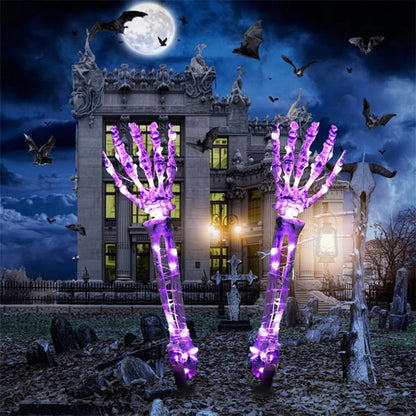 Halloween Decorations Lighted Skeleton Arm Stakes