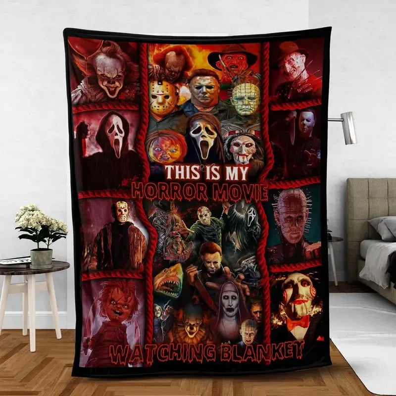 Spooky Cozy Horror Movie Blanket: Perfect for Halloween Chill