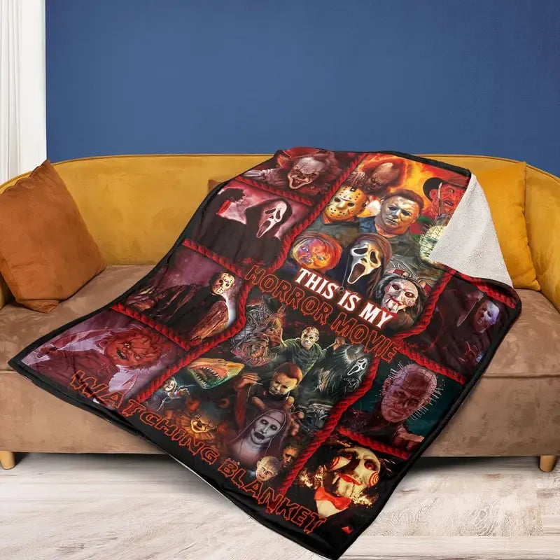 Spooky Cozy Horror Movie Blanket: Perfect for Halloween Chill