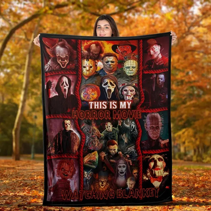 Spooky Cozy Horror Movie Blanket: Perfect for Halloween Chill